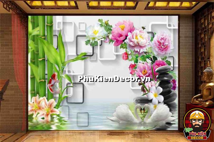 Tranh thiên nhiên cây cỏ, suối nước điểm xuyến thêm cho không gian spa thêm tươi mát, gần gũi Tranh thiên nhiên cây cỏ, suối nước điểm xuyến thêm cho không gian spa thêm tươi mát, gần gũi