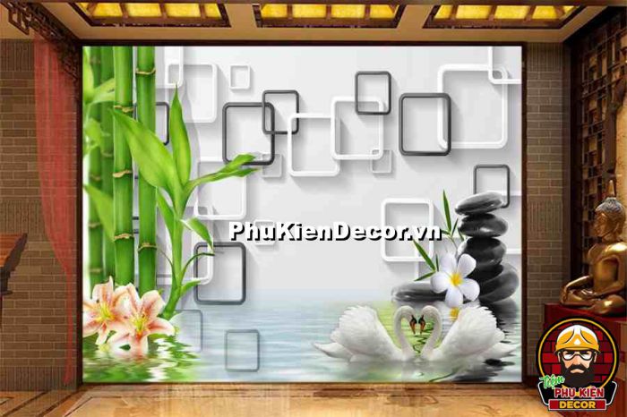 Tranh thiên nhiên cây cỏ, suối nước điểm xuyến thêm cho không gian spa thêm tươi mát, gần gũi Tranh thiên nhiên cây cỏ, suối nước điểm xuyến thêm cho không gian spa thêm tươi mát, gần gũi