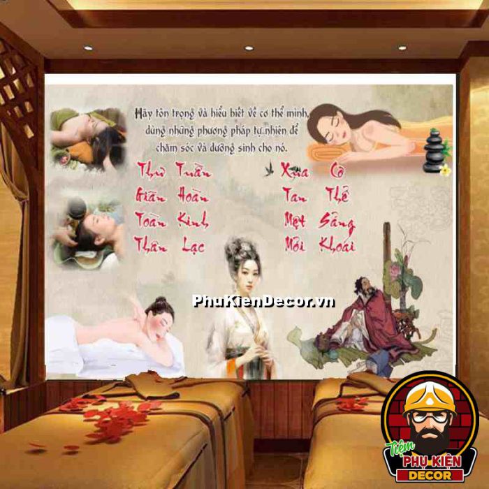 Tranh chăm sóc trị liệu cơ thể tạo sự thư giãn, xả stress hiệu quả Tranh chăm sóc trị liệu cơ thể tạo sự thư giãn, xả stress hiệu quả