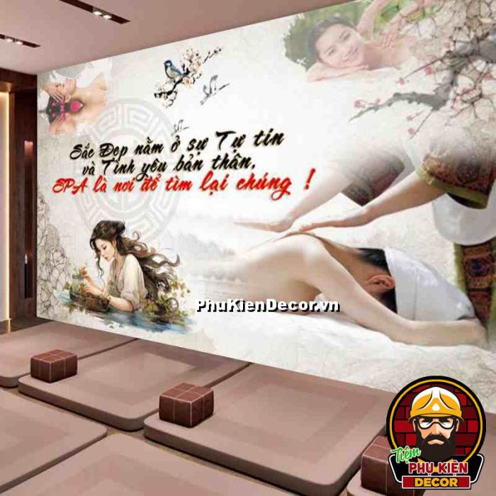 Tranh chăm sóc trị liệu cơ thể tạo sự thư giãn, xả stress hiệu quả Tranh chăm sóc trị liệu cơ thể tạo sự thư giãn, xả stress hiệu quả