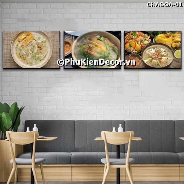 Tranh trang trí quán cháo gà màu sắc nổi bật, hình ảnh chân thực, nổi bật Tranh trang trí quán cháo gà màu sắc nổi bật, hình ảnh chân thực, nổi bật