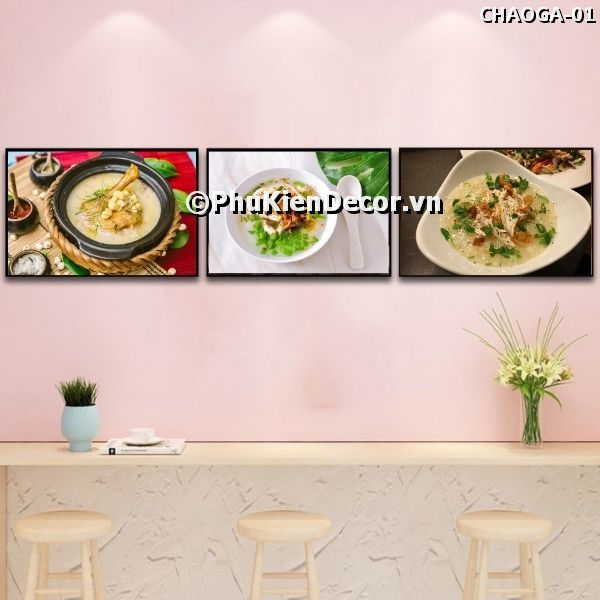 Tranh trang trí quán cháo gà màu sắc nổi bật, hình ảnh chân thực, nổi bật Tranh trang trí quán cháo gà màu sắc nổi bật, hình ảnh chân thực, nổi bật
