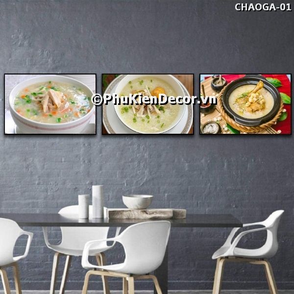 Tranh trang trí quán cháo gà màu sắc nổi bật, hình ảnh chân thực, nổi bật Tranh trang trí quán cháo gà màu sắc nổi bật, hình ảnh chân thực, nổi bật