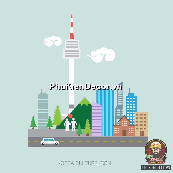 Tranh chủ đề đường phố Hàn Quốc phù hợp cho các không gian quán ngoài trời  Tranh chủ đề đường phố Hàn Quốc phù hợp cho các không gian quán ngoài trời