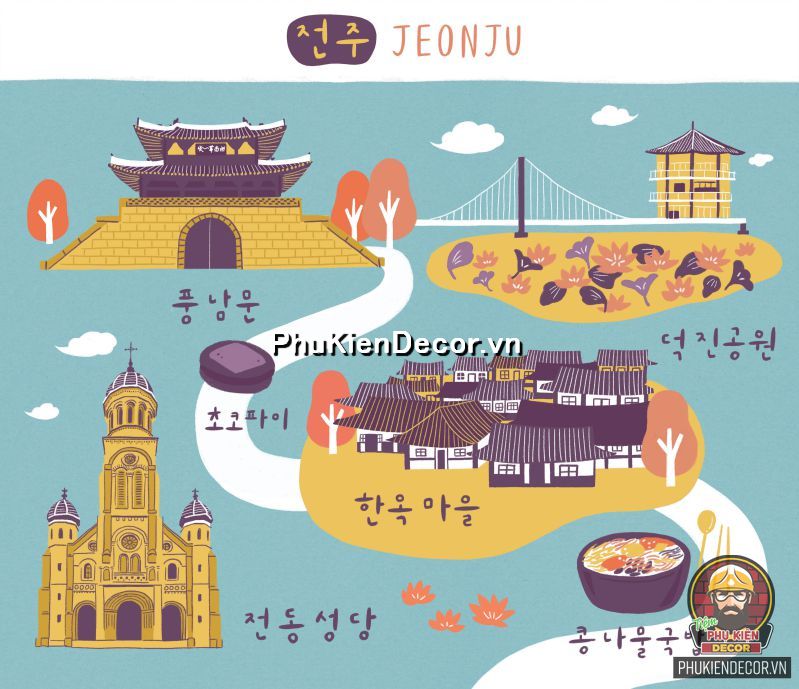 Tranh chủ đề đường phố Hàn Quốc phù hợp cho các không gian quán ngoài trời  Tranh chủ đề đường phố Hàn Quốc phù hợp cho các không gian quán ngoài trời