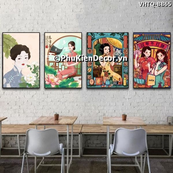 Tranh trang trí phong cách Trung Quốc thể hiện nét đẹp văn hóa truyền thống độc đáo Tranh trang trí phong cách Trung Quốc thể hiện nét đẹp văn hóa truyền thống độc đáo