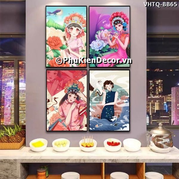 Tranh trang trí phong cách Trung Quốc thể hiện nét đẹp văn hóa truyền thống độc đáo Tranh trang trí phong cách Trung Quốc thể hiện nét đẹp văn hóa truyền thống độc đáo