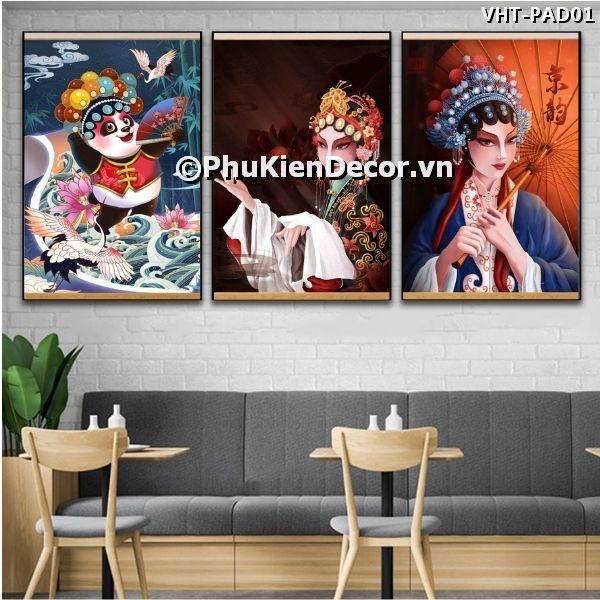 Tranh trang trí phong cách Trung Hoa chủ đề kinh kịch và nghệ thuật đương đại đẹp, thu hút Tranh trang trí phong cách Trung Hoa chủ đề kinh kịch và nghệ thuật đương đại đẹp, thu hút