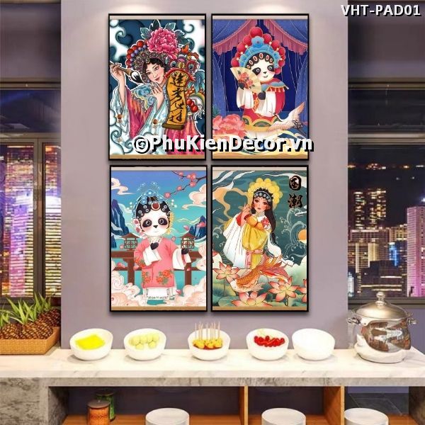 Tranh trang trí phong cách Trung Hoa chủ đề kinh kịch và nghệ thuật đương đại đẹp, thu hút Tranh trang trí phong cách Trung Hoa chủ đề kinh kịch và nghệ thuật đương đại đẹp, thu hút