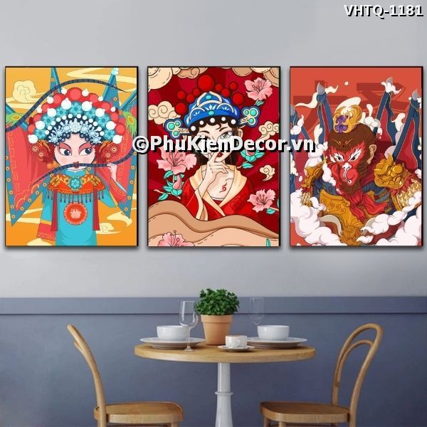 Tranh trang trí phong cách kinh kịch - nghệ thuật đương đại Trung Hoa tạo điểm nhấn thú vị Tranh trang trí phong cách kinh kịch - nghệ thuật đương đại Trung Hoa tạo điểm nhấn thú vị