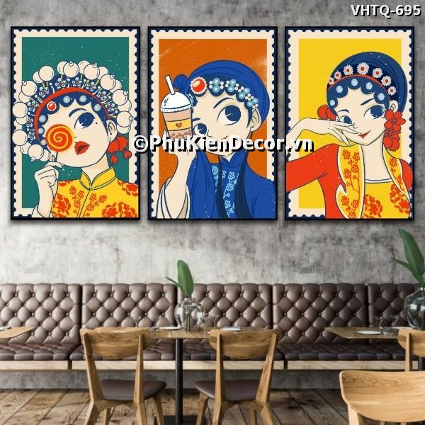 Tranh trang trí phong cách kinh kịch - nghệ thuật đương đại Trung Hoa tạo điểm nhấn thú vị Tranh trang trí phong cách kinh kịch - nghệ thuật đương đại Trung Hoa tạo điểm nhấn thú vị