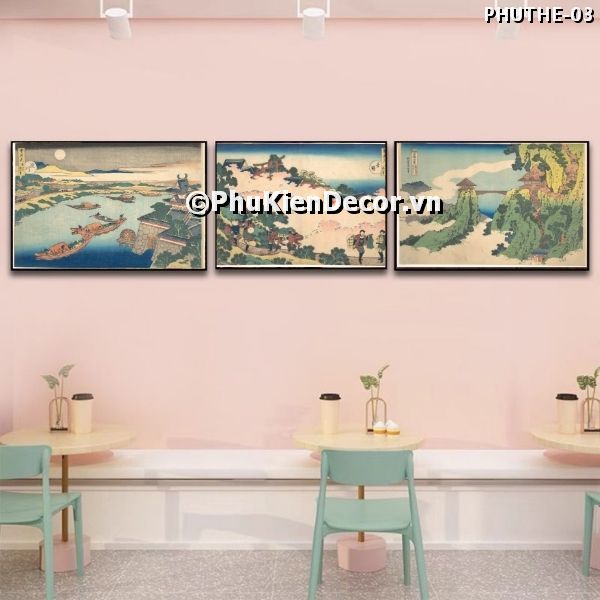 Tranh phong cảnh thiên nhiên thời đại cổ Ukiyo-e bình dị, mộc mạc Tranh phong cảnh thiên nhiên thời đại cổ Ukiyo-e bình dị, mộc mạc