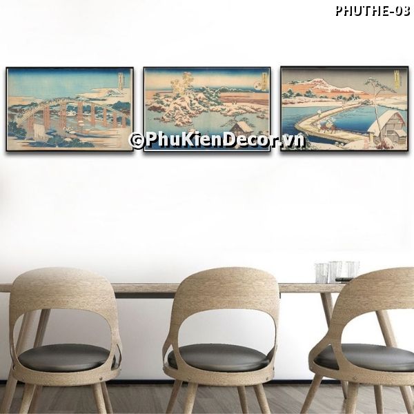 Tranh phong cảnh thiên nhiên thời đại cổ Ukiyo-e bình dị, mộc mạc Tranh phong cảnh thiên nhiên thời đại cổ Ukiyo-e bình dị, mộc mạc