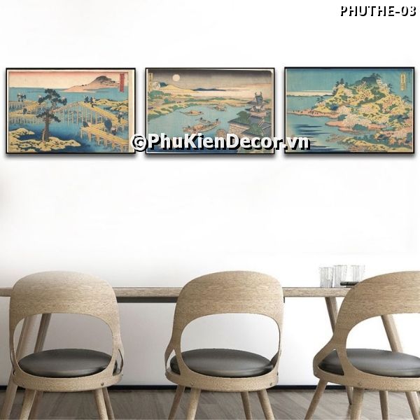 Tranh phong cảnh thiên nhiên thời đại cổ Ukiyo-e bình dị, mộc mạc Tranh phong cảnh thiên nhiên thời đại cổ Ukiyo-e bình dị, mộc mạc