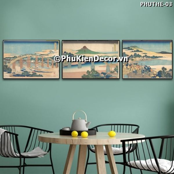 Tranh phong cảnh thiên nhiên thời đại cổ Ukiyo-e bình dị, mộc mạc Tranh phong cảnh thiên nhiên thời đại cổ Ukiyo-e bình dị, mộc mạc