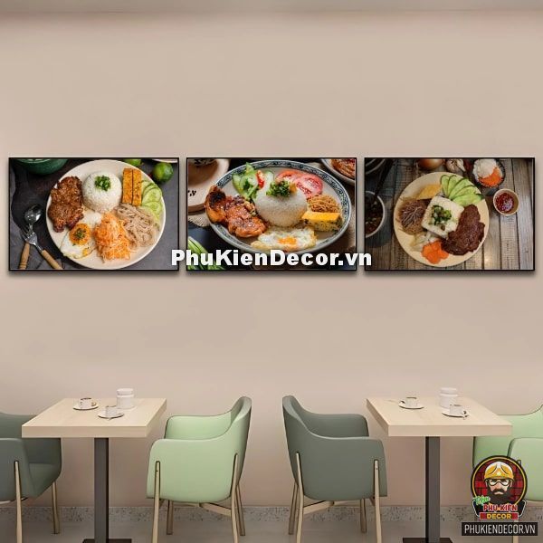 Tranh treo tường quán cơm giúp không gian trở nên sống động  Tranh treo tường quán cơm giúp không gian trở nên sống động