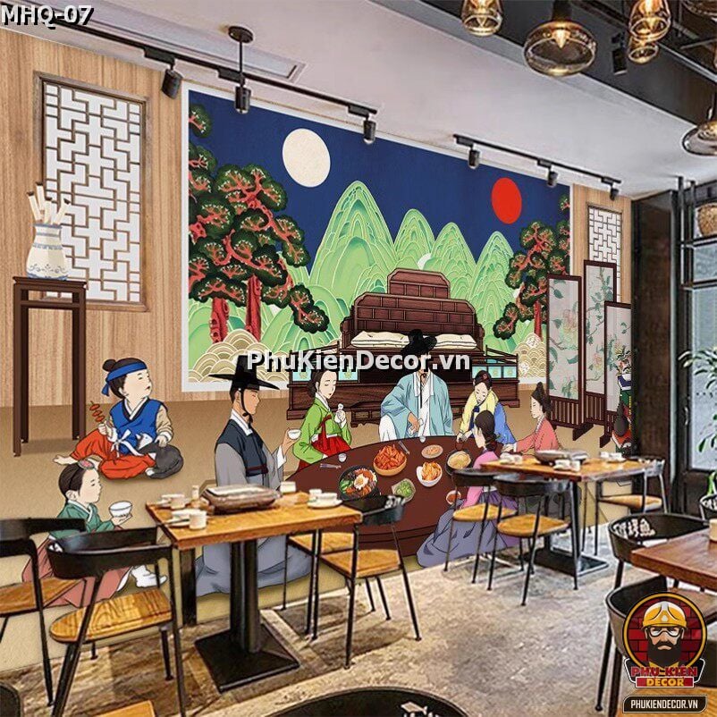 Tranh dán tường 3D Con Người Hàn Quốc Cổ Điển - Cung Đình Tranh dán tường 3D Con Người Hàn Quốc Cổ Điển - Cung Đình
