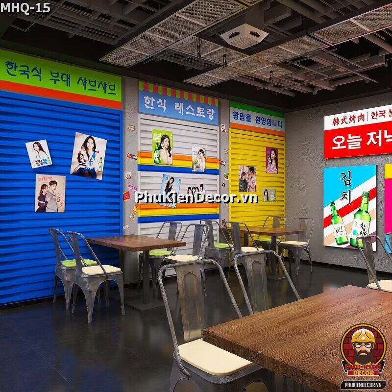 Tranh dán tường 3D phong cách Hàn Quốc dành cho Quán Trà Sữa, Cafe đẹp Tranh dán tường 3D phong cách Hàn Quốc dành cho Quán Trà Sữa, Cafe đẹp