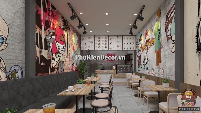 Tranh dán tường 3D kiểu bụi bặm, đường phố, hip hop Tranh dán tường 3D kiểu bụi bặm, đường phố, hip hop