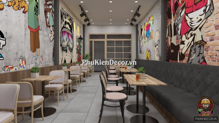 Tranh dán tường 3D kiểu bụi bặm, đường phố, hip hop Tranh dán tường 3D kiểu bụi bặm, đường phố, hip hop