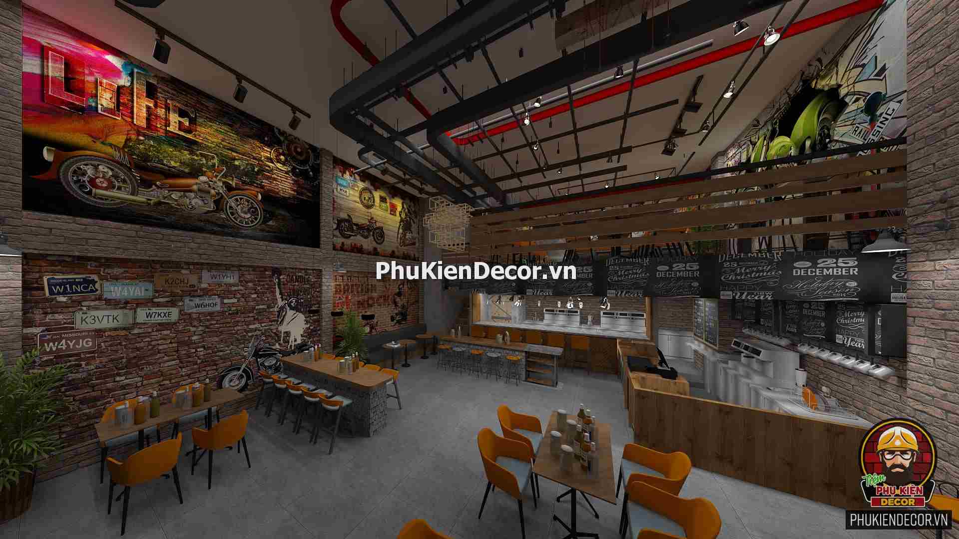 Tranh dán tường 3D moto xe máy thỏa đam mê xe đua tốc độ, xe phân khối lớn