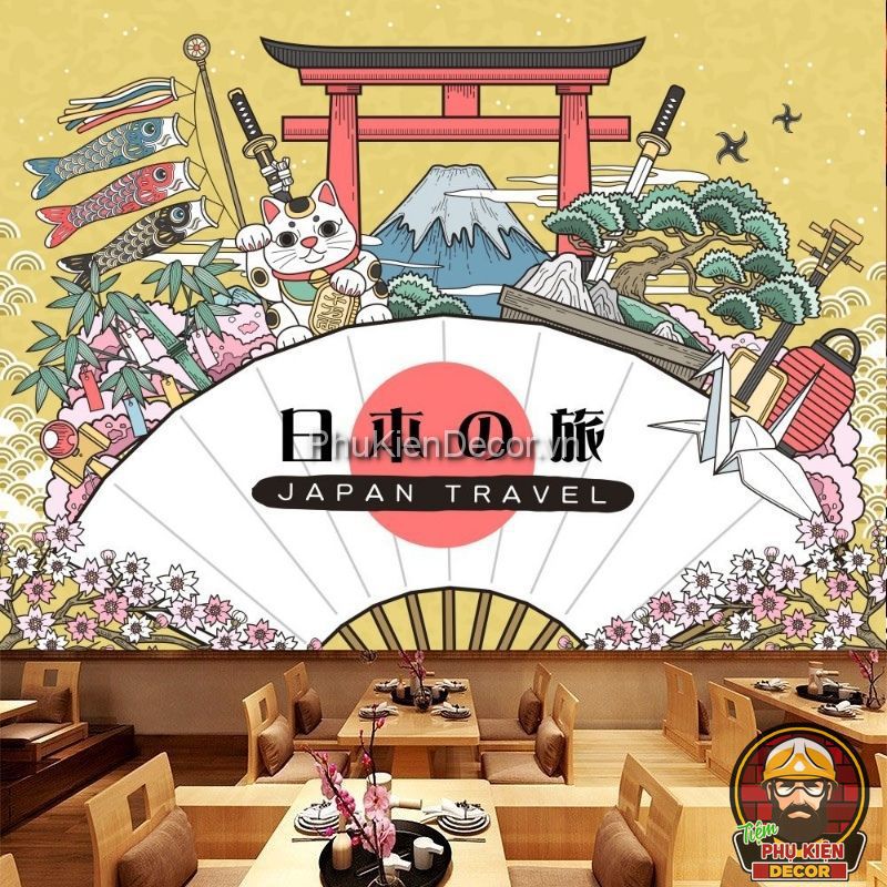 Tranh dán tường nghệ thuật Nhật Bản Tranh dán tường nghệ thuật Nhật Bản