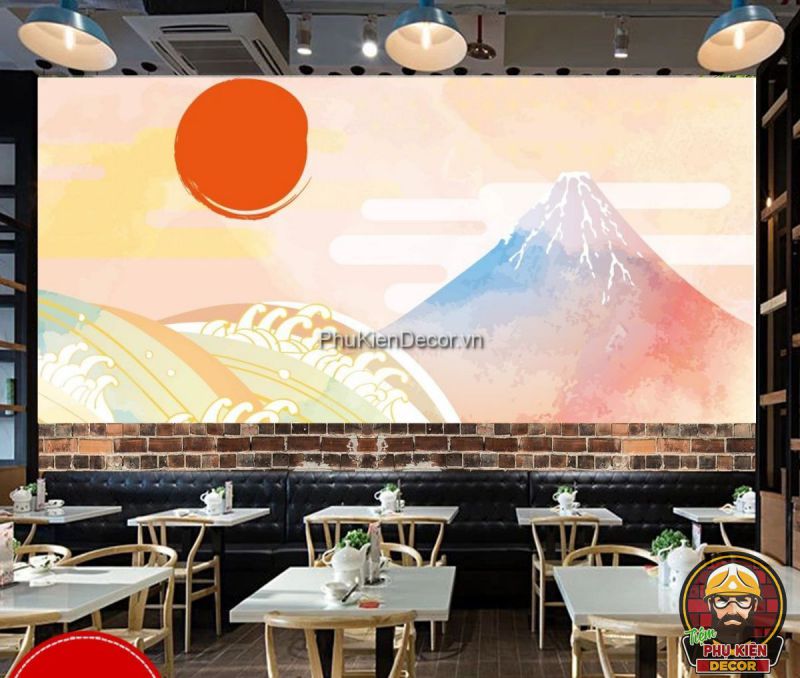 tranh dán tường 3D phong cách hiện đại Nhật Bản tranh dán tường 3D phong cách hiện đại Nhật Bản