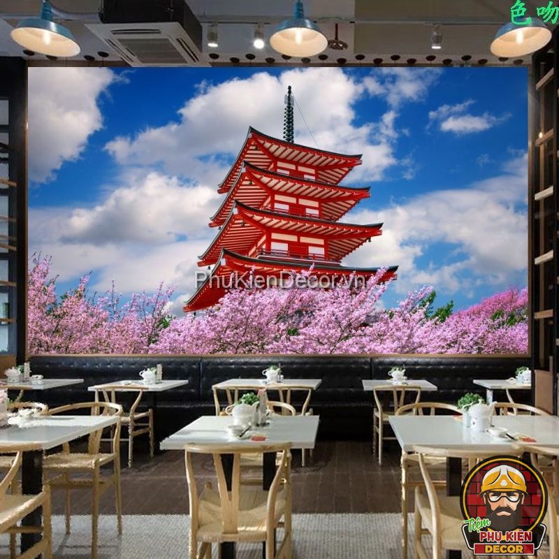 Tranh dán tường phong cảnh Nhật Bản Tranh dán tường phong cảnh Nhật Bản