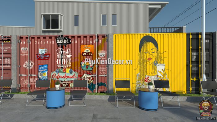 Tranh dán tường 3D quán Trà sữa ấn tượng, phá cách, độc đáo Tranh dán tường 3D quán Trà sữa ấn tượng, phá cách, độc đáo