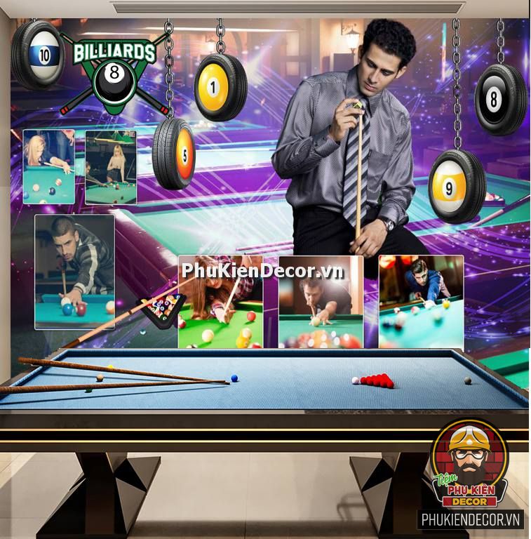 Tranh dán tường 3D trang trí nội thất Bida phong cách Văn phòng Lịch sự, sang trọng, đẳng cấp Tranh dán tường 3D trang trí nội thất Bida phong cách Văn phòng Lịch sự, sang trọng, đẳng cấp