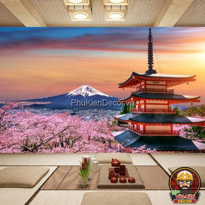 Tranh dán tường phong cảnh Nhật Bản Tranh dán tường phong cảnh Nhật Bản