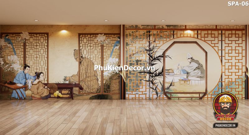 cách trang trí spa dưỡng sinh bằng tranh dán tường 3D cách trang trí spa dưỡng sinh bằng tranh dán tường 3D