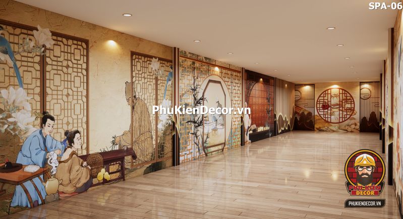 tranh dán tường đông y dưỡng sinh trang trí spa tranh dán tường đông y dưỡng sinh trang trí spa