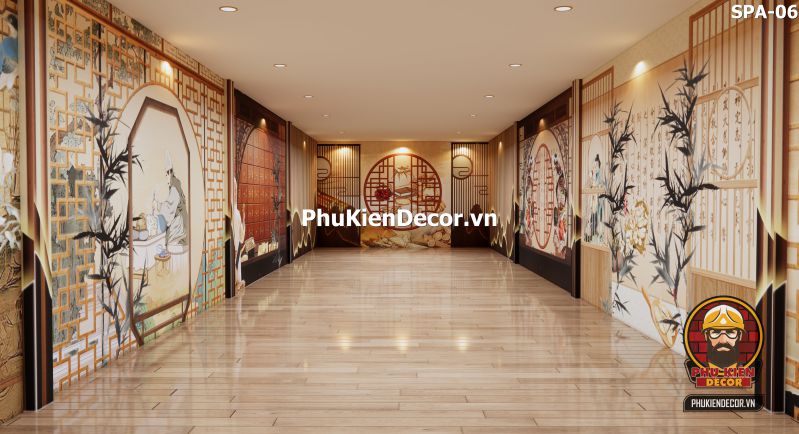 Tranh dán tường dưỡng sinh đông y 3D Tranh dán tường dưỡng sinh đông y 3D