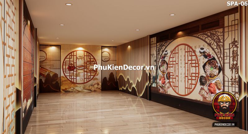 trang trí spa bằng tranh dán tường lam sóng trang trí spa bằng tranh dán tường lam sóng