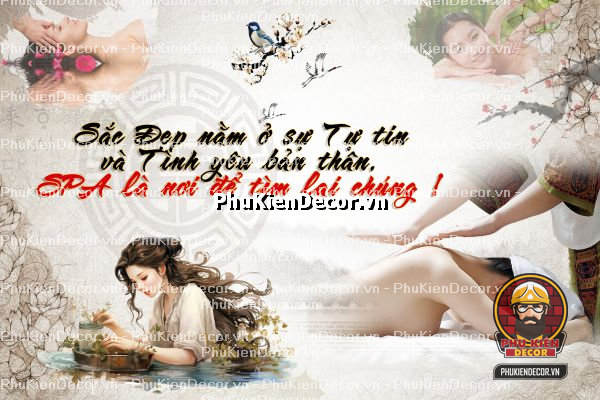 Tranh dán tường spa dưỡng sinh đông y Tranh dán tường spa dưỡng sinh đông y