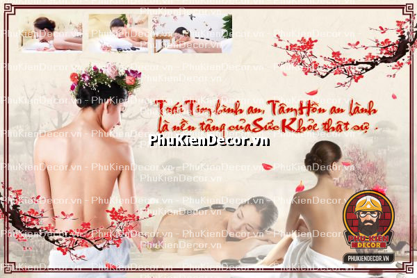 Tranh dán tường spa dưỡng sinh đông y Tranh dán tường spa dưỡng sinh đông y