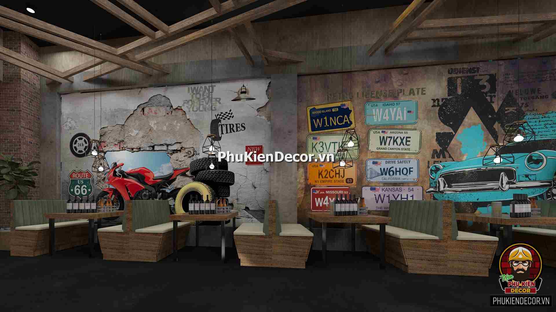 Tranh dán tường 3D Ô To cho tín đồ Đam mê Tốc độ, thích hợp Trang trí Nhà Hàng, Bar, Bia, Quán Nhậu Tranh dán tường 3D Ô To cho tín đồ Đam mê Tốc độ, thích hợp Trang trí Nhà Hàng, Bar, Bia, Quán Nhậu