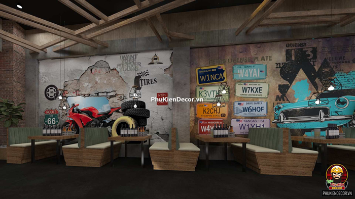 Tranh dán tường Biker Oto Moto Tranh dán tường Biker Oto Moto