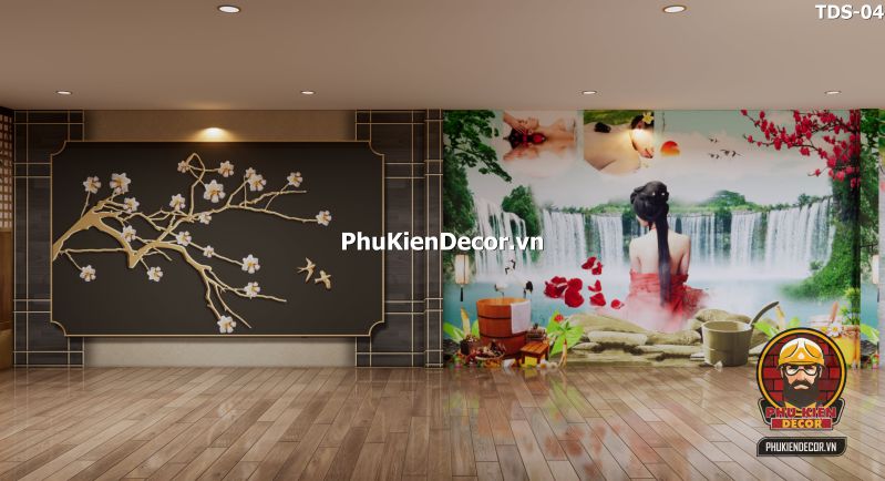 tranh dán tường 3D trang trí spa tranh dán tường 3D trang trí spa