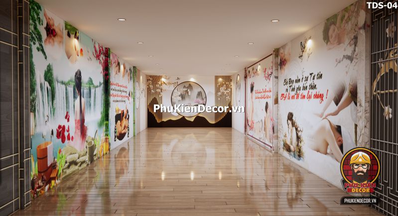 cách trang trí spa dưỡng sinh bằng tranh dán tường 3D cách trang trí spa dưỡng sinh bằng tranh dán tường 3D