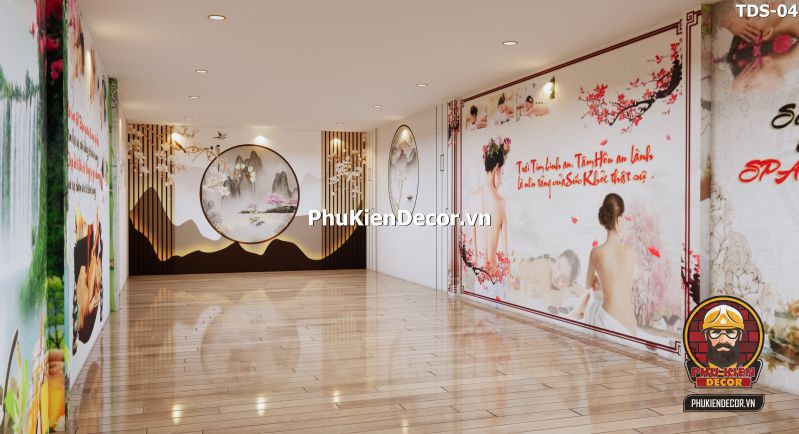 Tranh dán tường spa dưỡng sinh đông y Tranh dán tường spa dưỡng sinh đông y