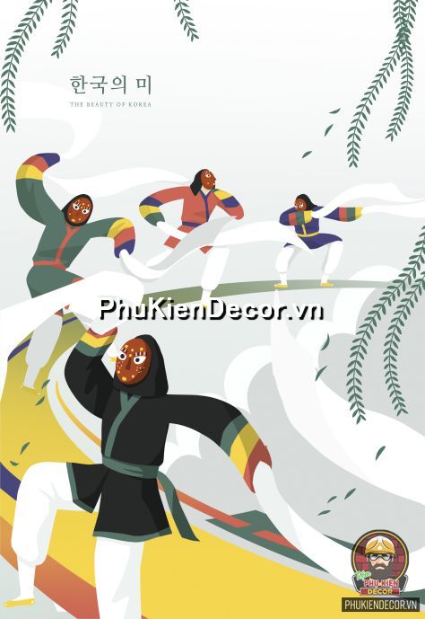 Tranh dán tường 3D đặc sắc về con người, văn háo Hàn Quốc  tạo vẻ đẹp đa chiều và có chiều sâu  Tranh dán tường 3D đặc sắc về con người, văn háo Hàn Quốc  tạo vẻ đẹp đa chiều và có chiều sâu
