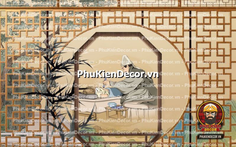 tranh dán tường trang trí spa dưỡng sinh đông y tranh dán tường trang trí spa dưỡng sinh đông y