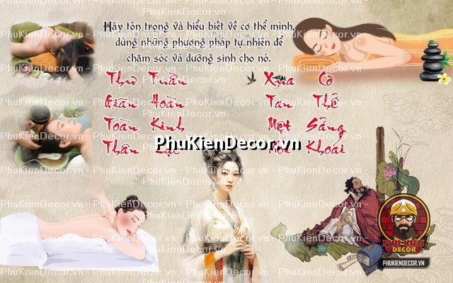 Tranh massage xoa bóp cho tiệm spa Tranh massage xoa bóp cho tiệm spa