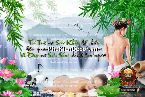 Tranh dán tường đẹp cho tiệm spa Tranh dán tường đẹp cho tiệm spa