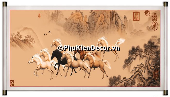 Tranh dán tường mã đáo thành công là biểu tượng tài lộc trong văn hóa Trung Quốc Tranh dán tường mã đáo thành công là biểu tượng tài lộc trong văn hóa Trung Quốc