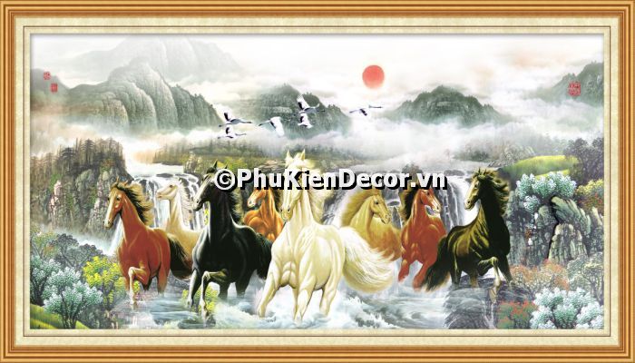 Tranh dán tường mã đáo thành công là biểu tượng tài lộc trong văn hóa Trung Quốc Tranh dán tường mã đáo thành công là biểu tượng tài lộc trong văn hóa Trung Quốc