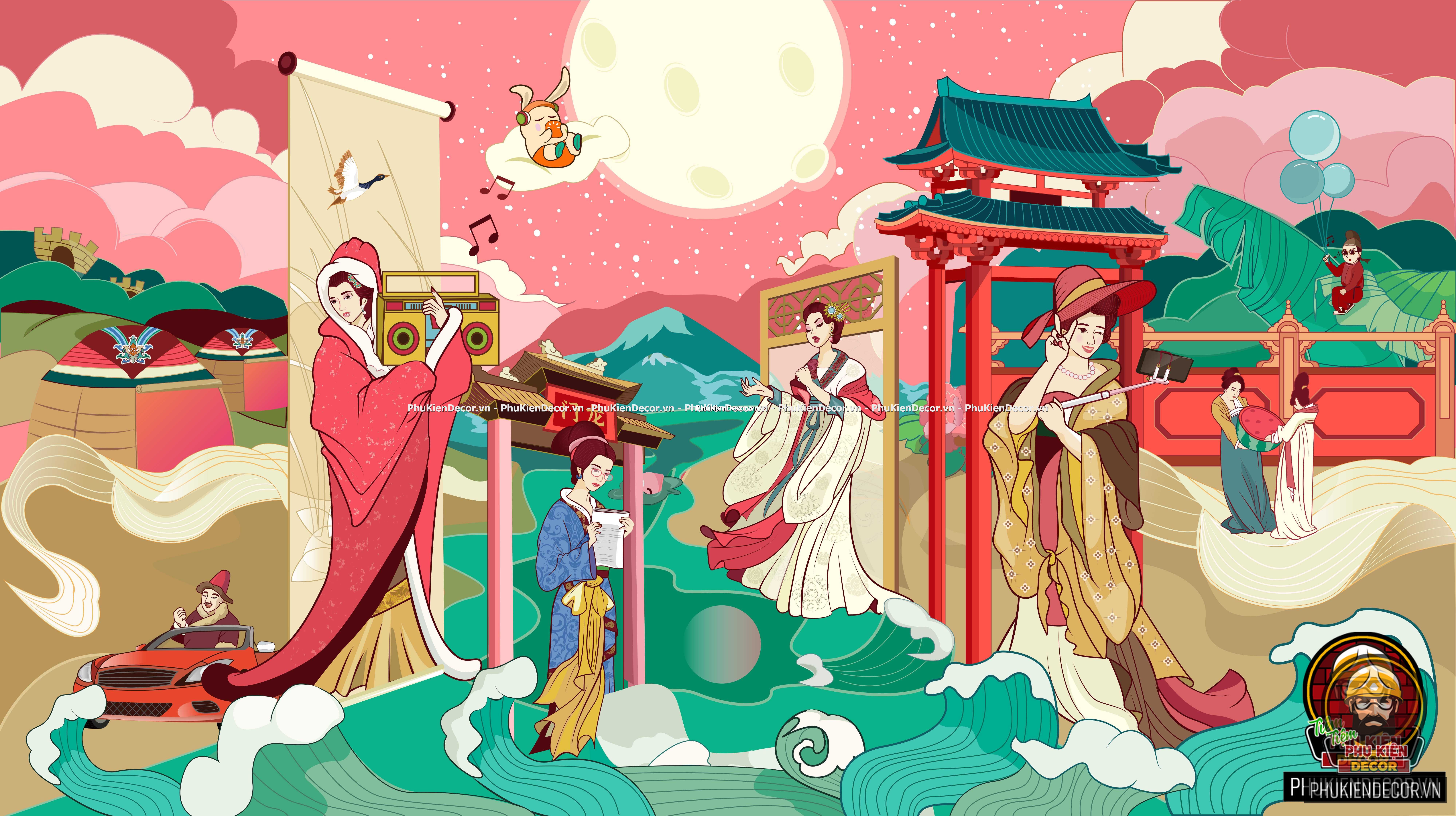 Tranh dán tường món ăn và văn hóa độc đáo, ấn tượng trong văn hóa Trung Quốc Tranh dán tường món ăn và văn hóa độc đáo, ấn tượng trong văn hóa Trung Quốc