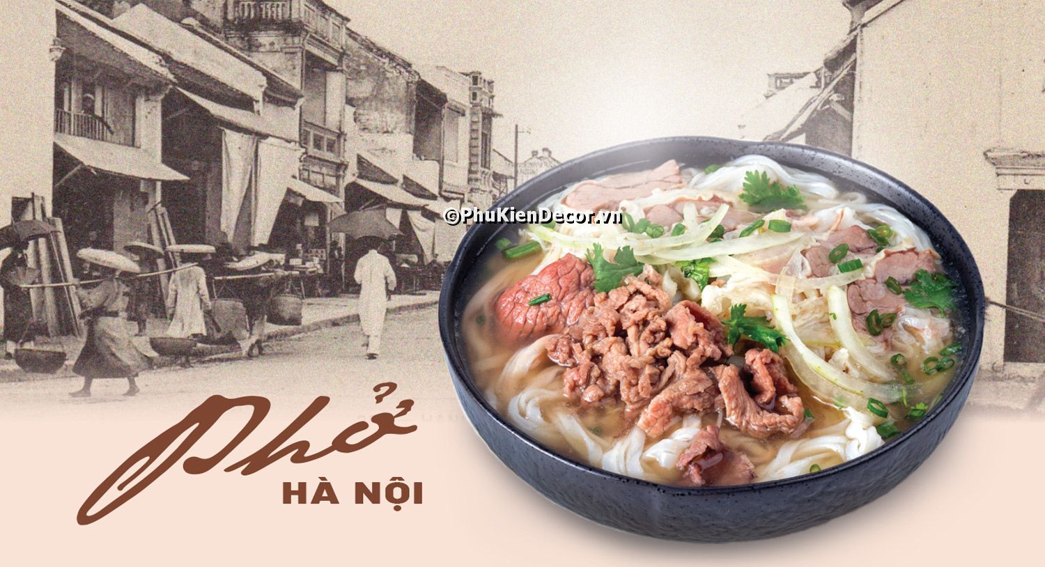 Tranh dán tường món phở là món ăn biểu tượng nổi tiếng của văn hóa ẩm thực Việt Nam Tranh dán tường món phở là món ăn biểu tượng nổi tiếng của văn hóa ẩm thực Việt Nam